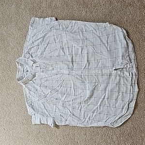 Madewell check button down top